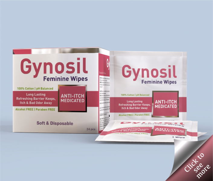 24 pcs GYNOSIL Feminine Wipes